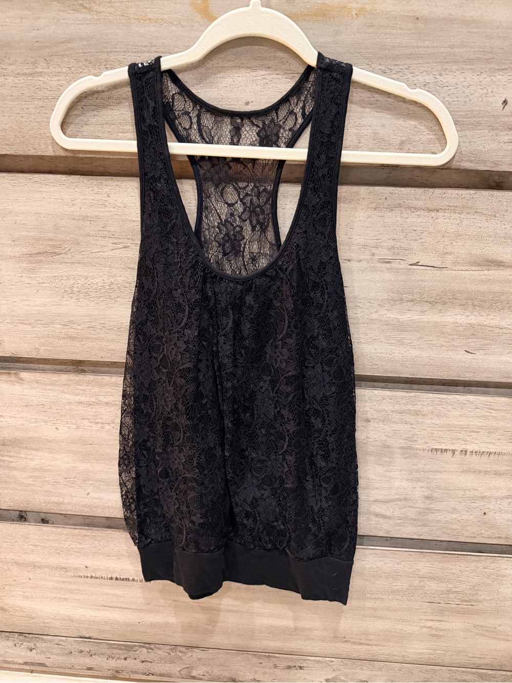 Express Black Lace Racerback Tank